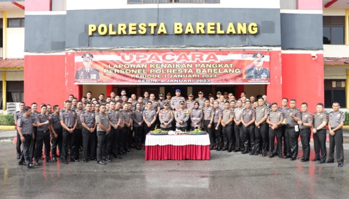 Sebanyak 75 Personel Polresta Barelang Naik Pangkat Pada Periode 1 Januari 2023