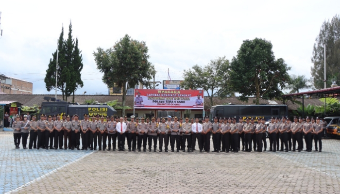 38 Personil Polres Tanah Karo Naik Pangkat
