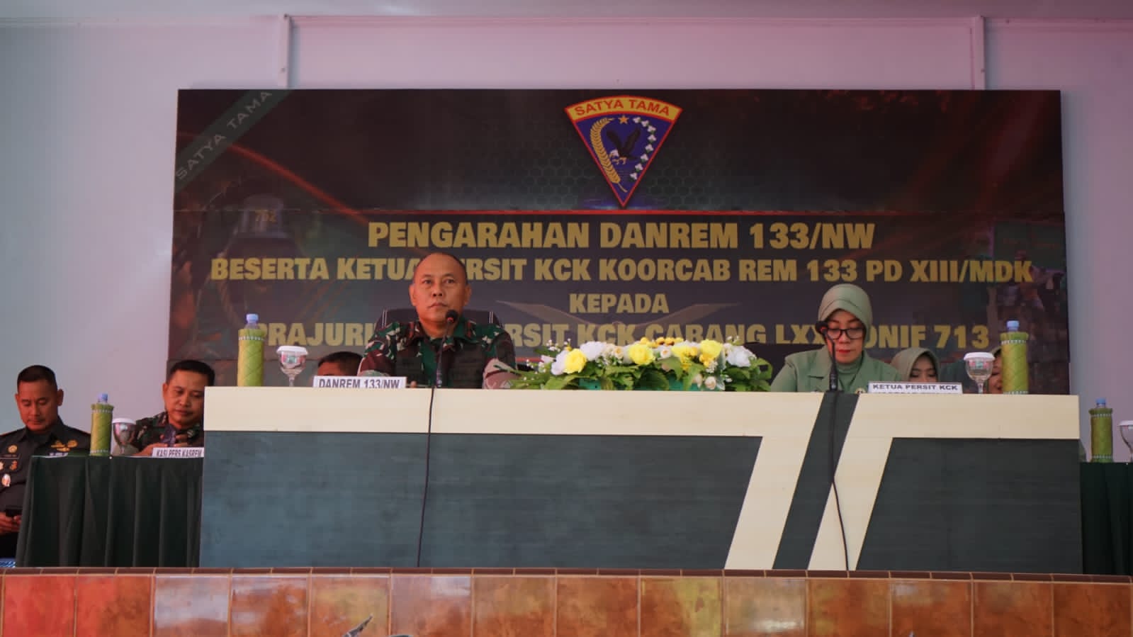 Danrem 133/NW Awali Kunker Ke Yonif 713/Satya Tama