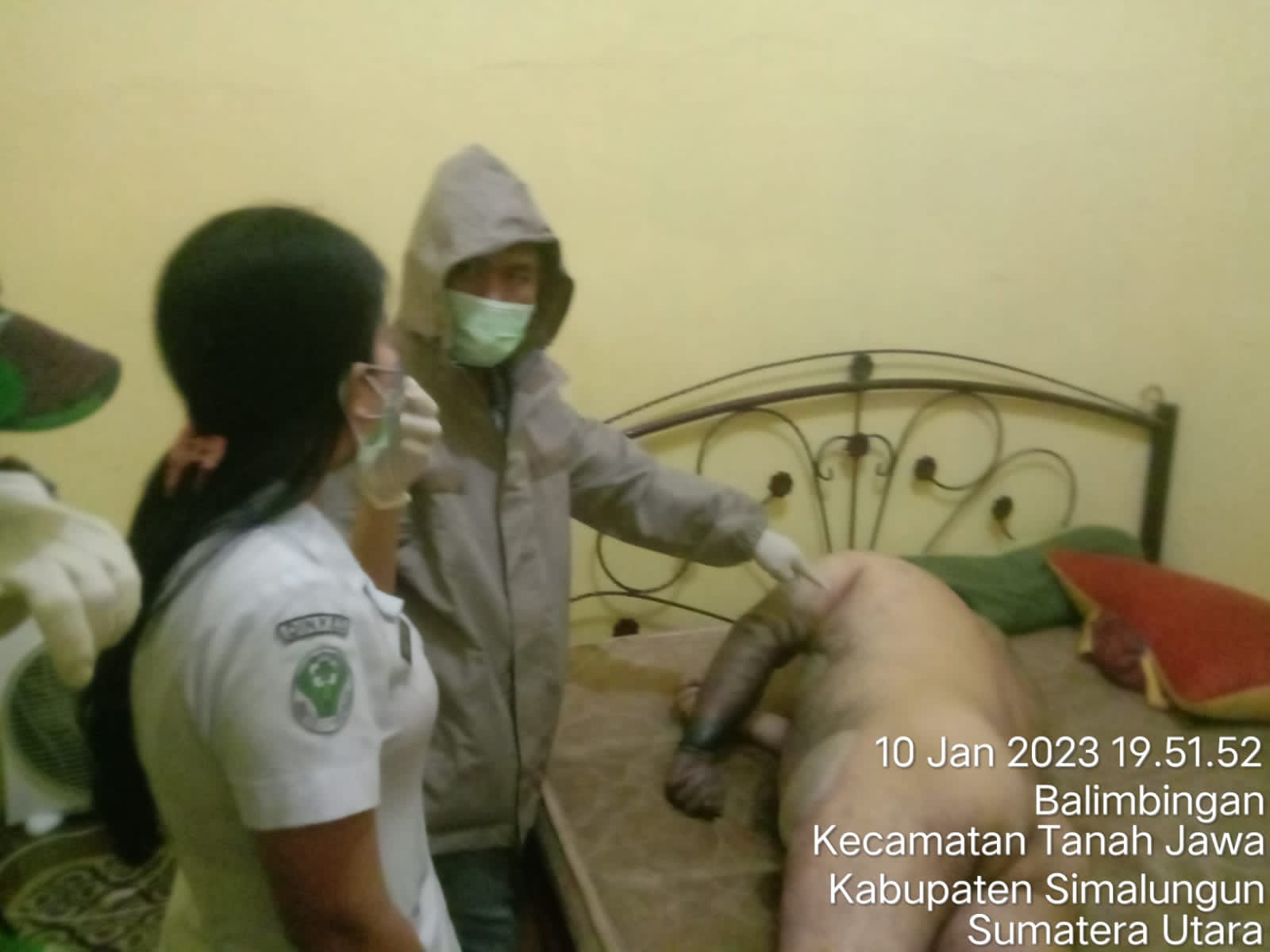 Polsek Tanah Jawa Simalungun Olah TKP Temuan Mayat Pensiunan