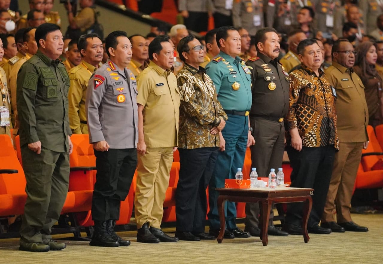 Kapolri Sigit Hadiri Rakornas Forkopimda di SICC Sentul