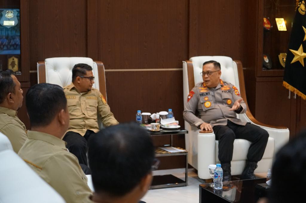 Polda Gorontalo dan Bawaslu Perkuat Sinergitas Dalam Mensukseskan Pemilu Serentak 2024