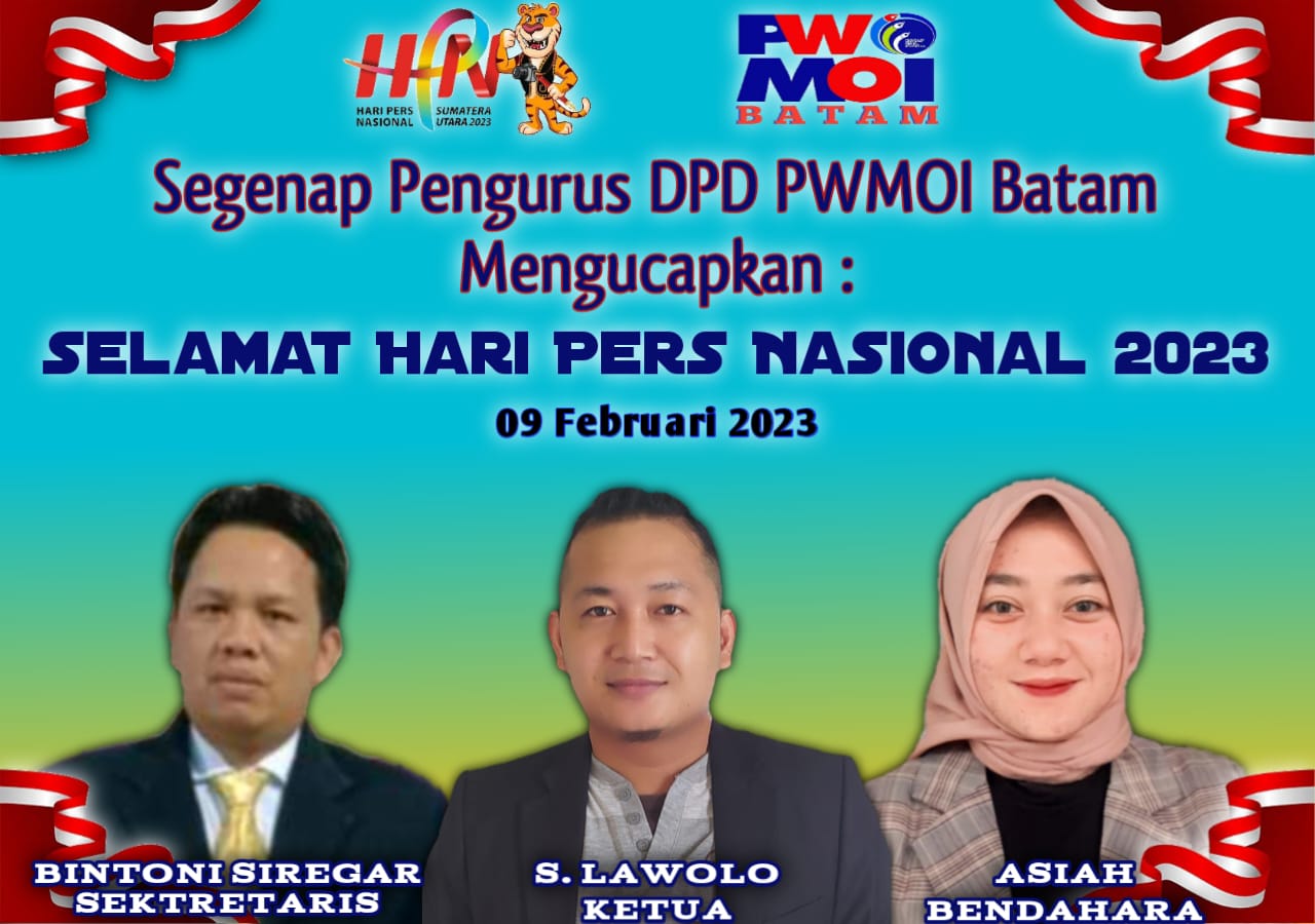 DPD PWMOI Batam Ucapkan Selamat HPN 2023