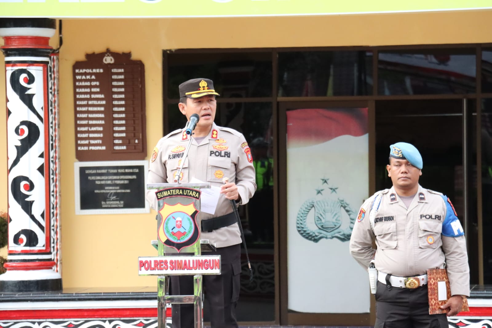 Kapolres Pimpin Upacara Pelepasan Purnabakti dan Kenaikan Pangkat Pengabdian Personel