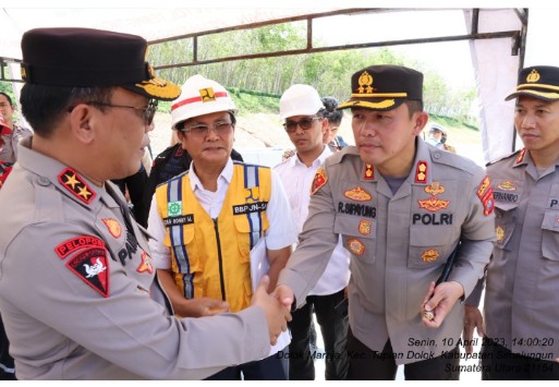 Kapolda Sumut Cek Kesiapan Jalan Tol Sinaksak Kabupaten Simalungun