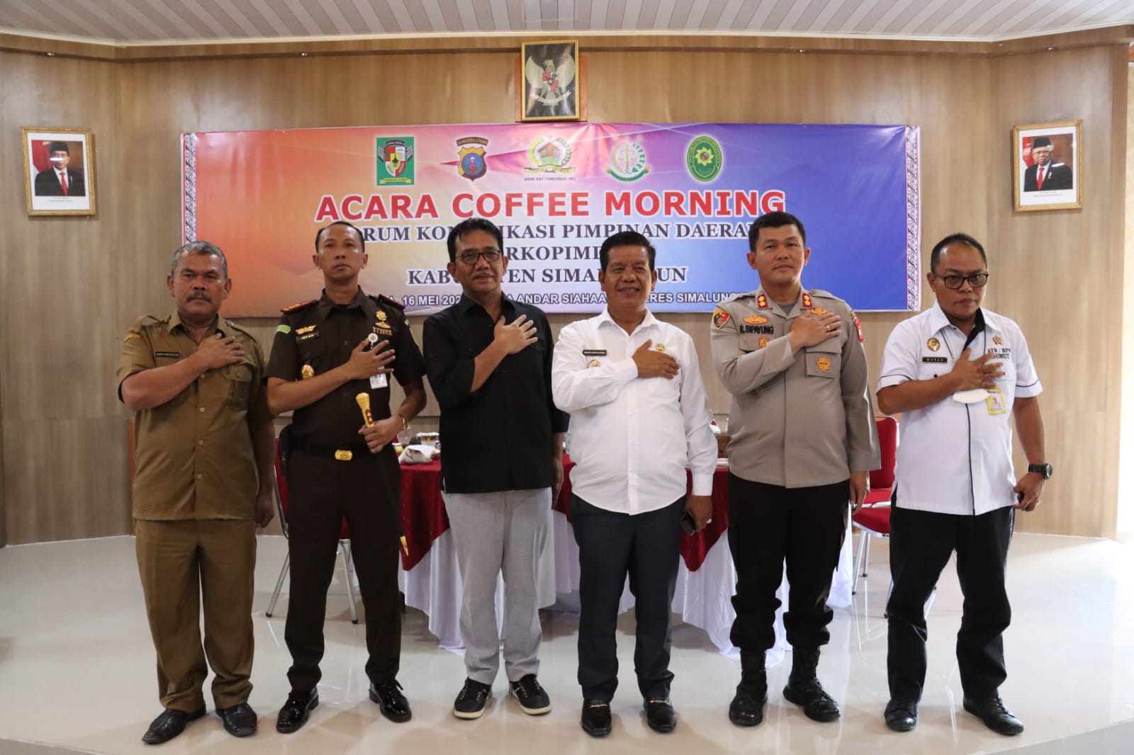 Polres Simalungun Bersama Forkopimda Gelar Coffee Morning Hadapi Tantangan Kerja