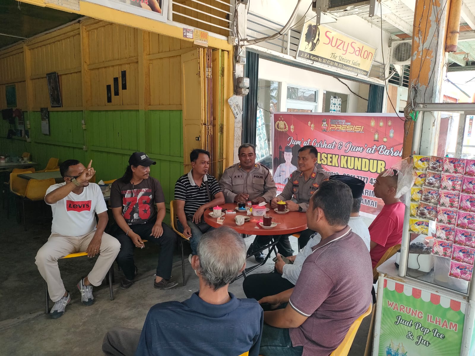 Polsek Kundur Polres Karimun Gelar Jum'at Curhat di Kedai Kopi Ilham