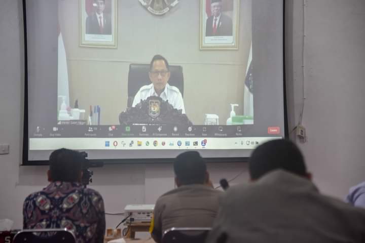 Pemkab Humbahas Ikuti Rakor Percepatan Penandatanganan NPHD Melalui Vidcon