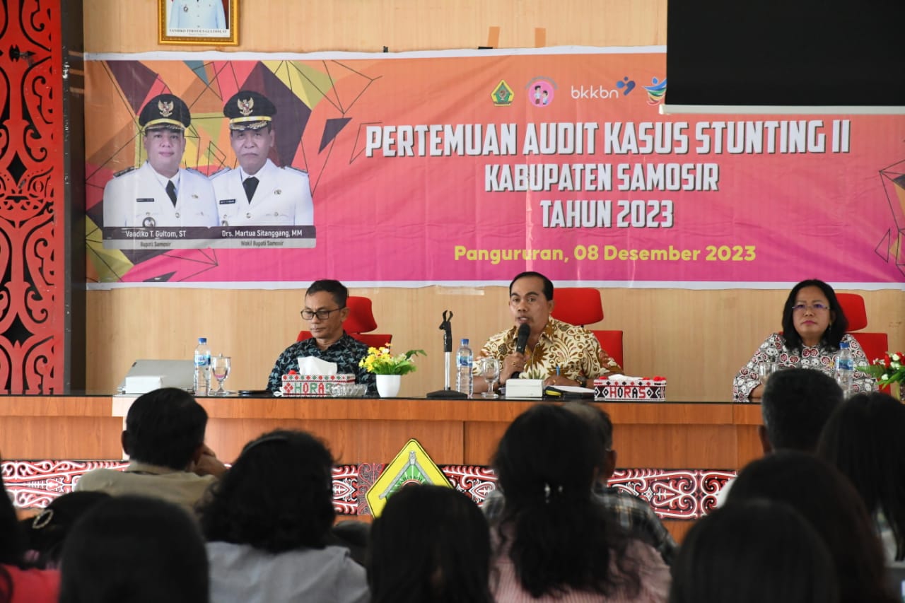 Pemkab Samosir Gelar Pertemuan Audit Kasus Stunting Tahap II