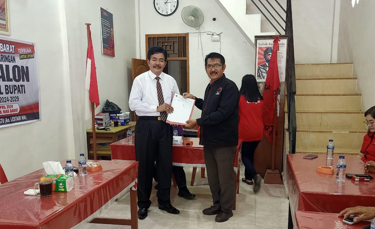 Khenoki Waruwu Daftarkan Diri Sebagai Calon Bupati Nias dari Partai Politik Ini