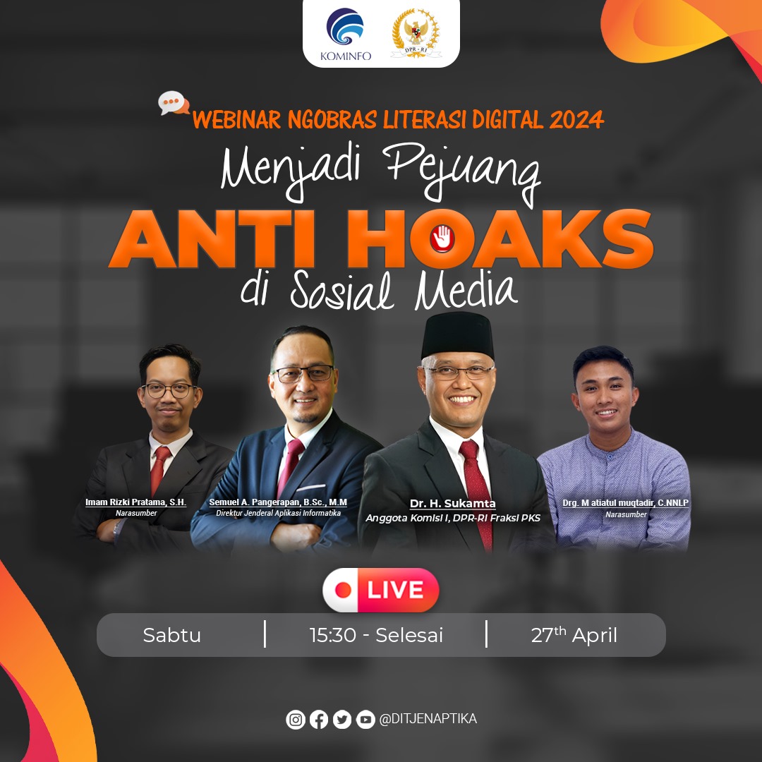 Lawan Hoaks Media Sosial, Ngobras Literasi Digital dengan DPR RI