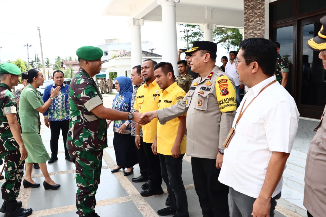 Wakapolres Labuhanbatu Hadiri Acara Exit Briefing Danrem 022/PT di Wilayah Kodim 0209/LB
