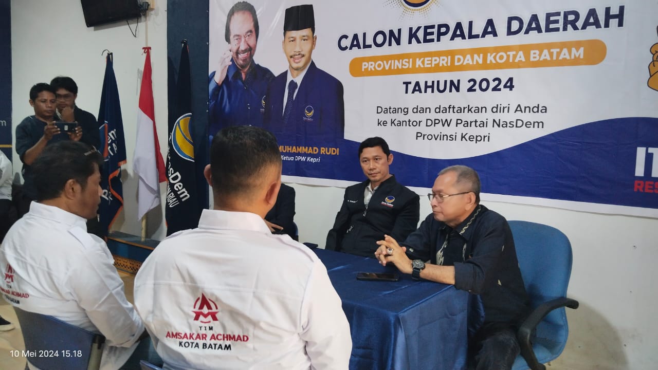 Pengambilan Formulir Pendaftaran Calon Walikota Batam Amsakar Achmad Terkesan Dipersulit Oleh Penjaringan DPD Partai NasDem Kepri dan Kota