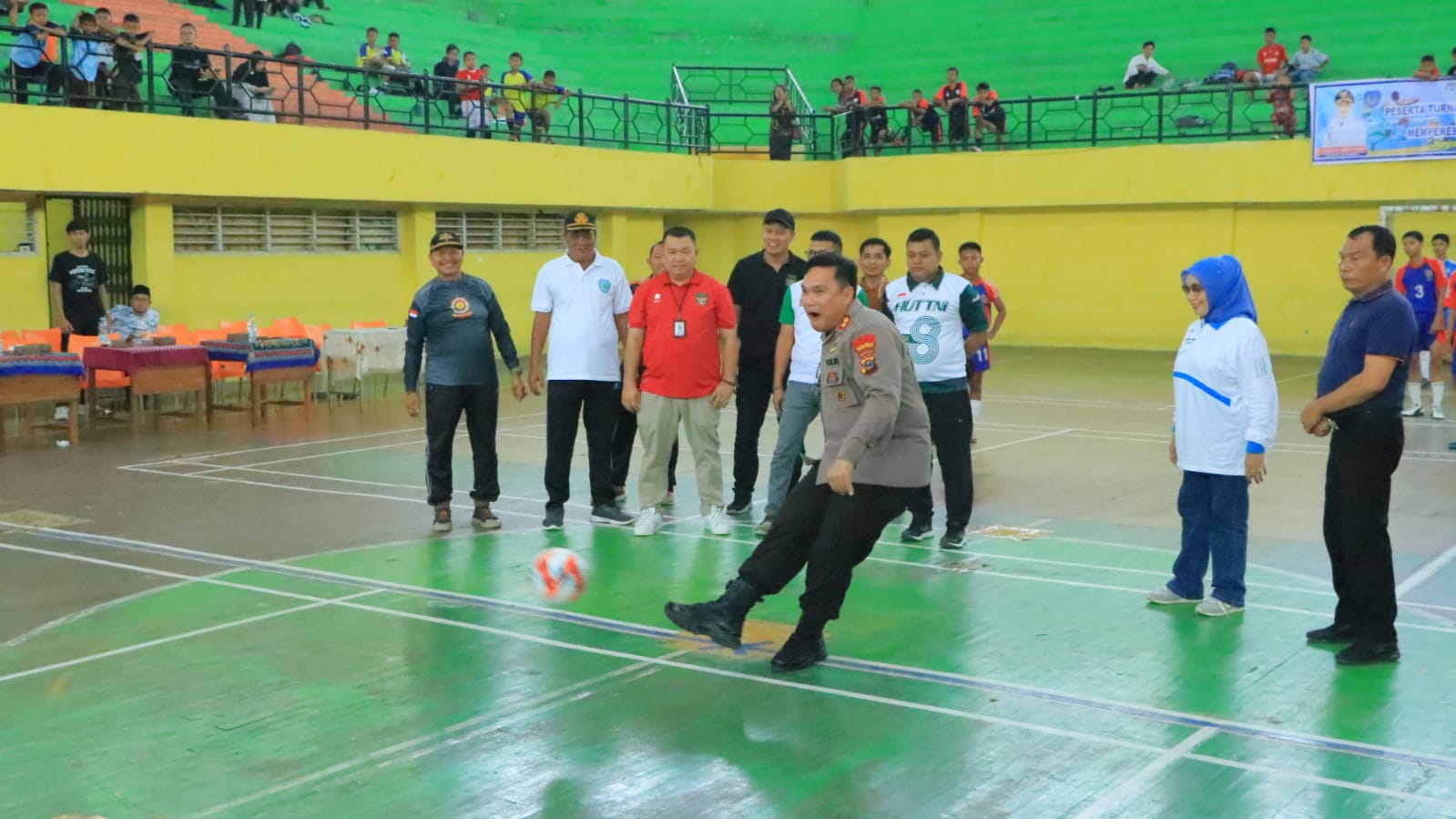 Kapolres Labuhanbatu Hadiri Pembukaan Turnamen Futsal Tingkat Pelajar Kabupaten Tahun 2024