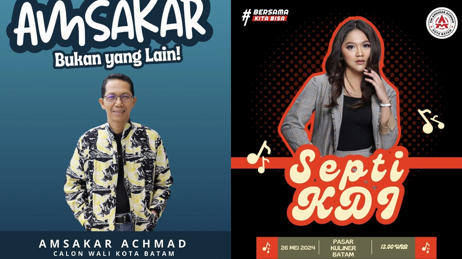 Pengukahan Tim Amsakar Achmad Segera Digelar, Septi KDI Akan Hibur Warga Batam