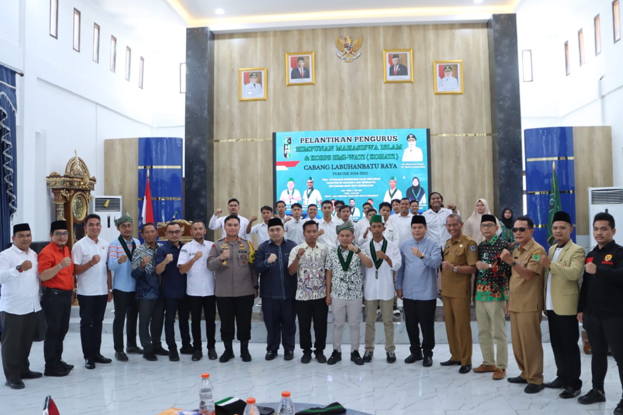 Kapolres Labuhanbatu Hadiri Pelantikan Pengurus HMI dan KOHATI Cabang Labuhanbatu Raya