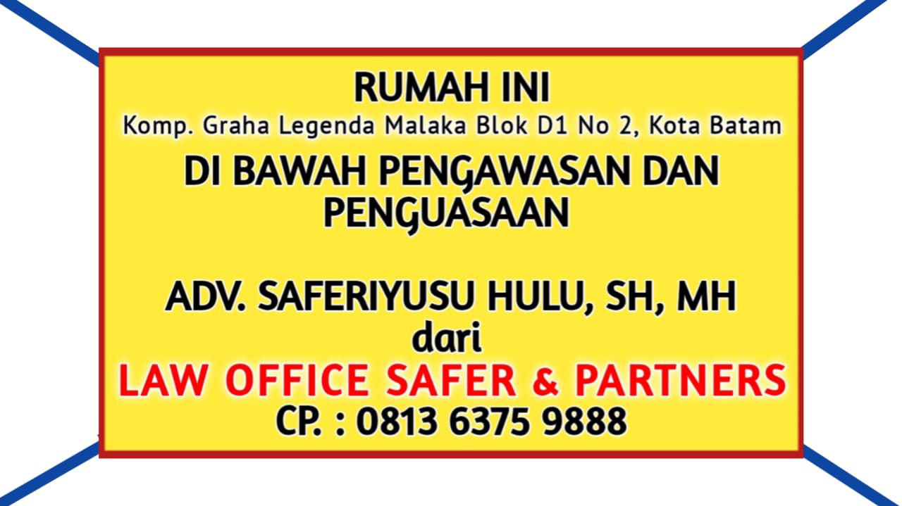 Mengaku Sebagai Bendahara GRIB Jaya Kota Batam, Oknum Ini Diduga Mencuri Spanduk Seorang Pengacara