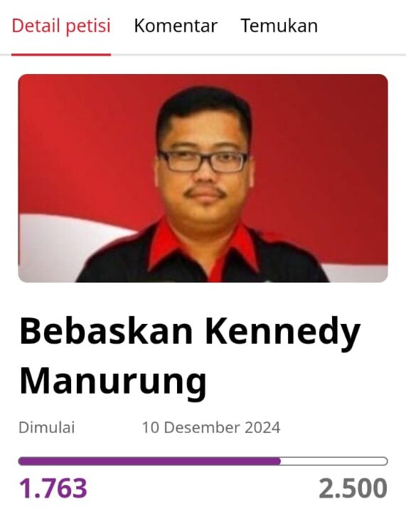 Ribuan Orang Beri Dukungan kepada Kennedy Manurung untuk Dibebaskan