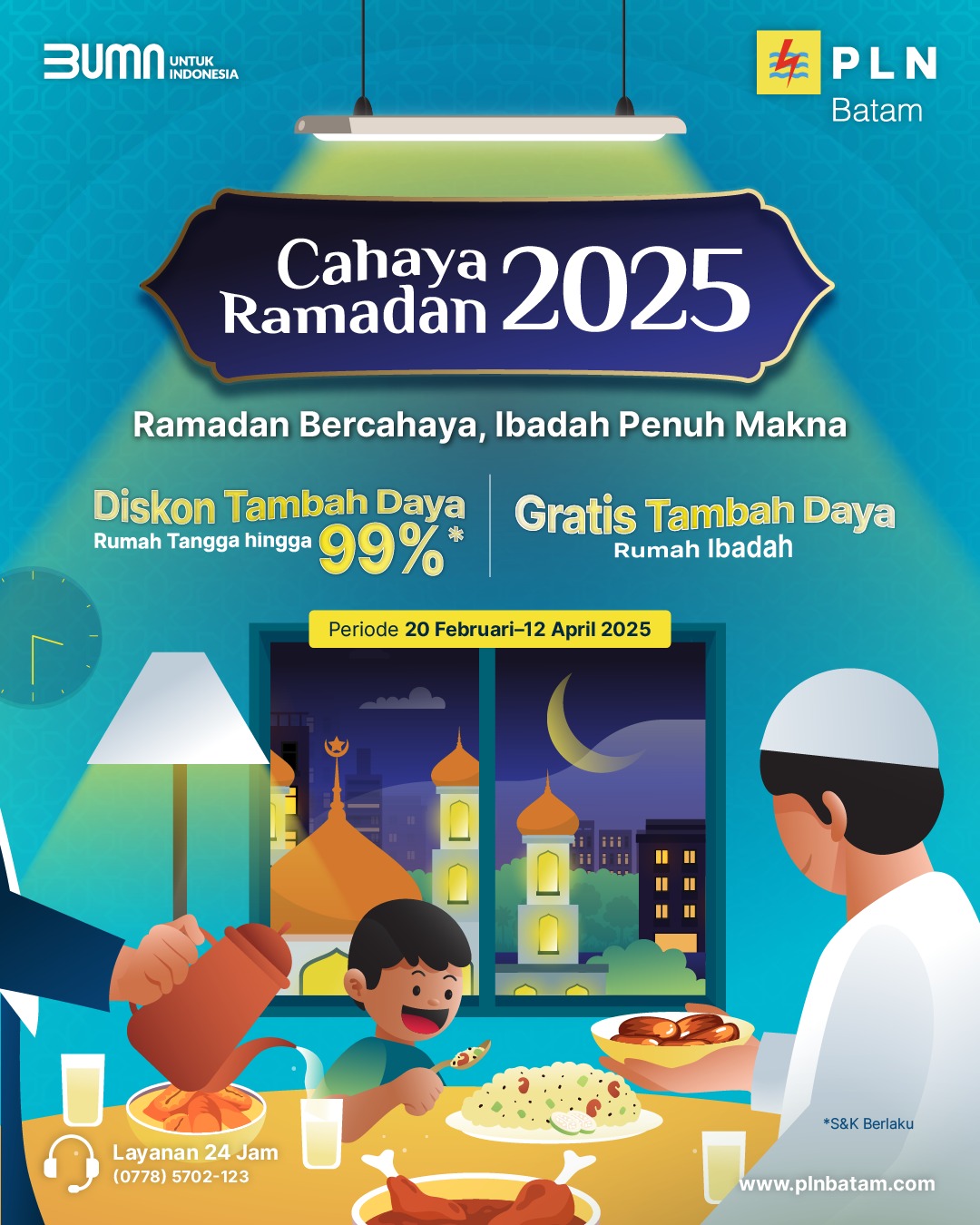 Diskon Biaya Tambah Daya Rumah Tangga hingga 99% dan Gratis Biaya Tambah Daya Rumah Ibadah