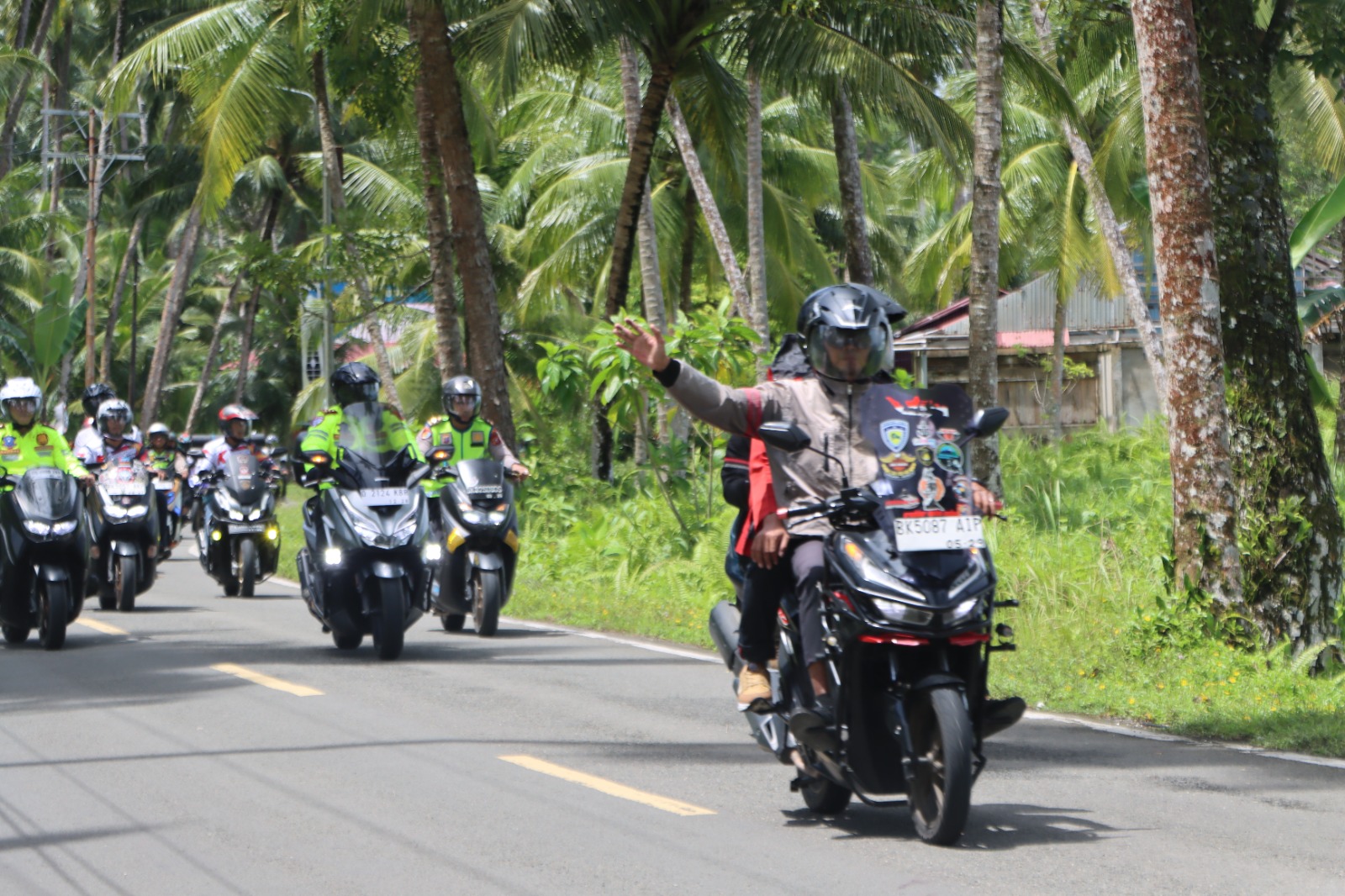 Gelar Kopdar Gabungan Bikers Sumatera Utara Ke-24, Polres Nias Selatan Laksanakan Pengawalan dan Pengamanan