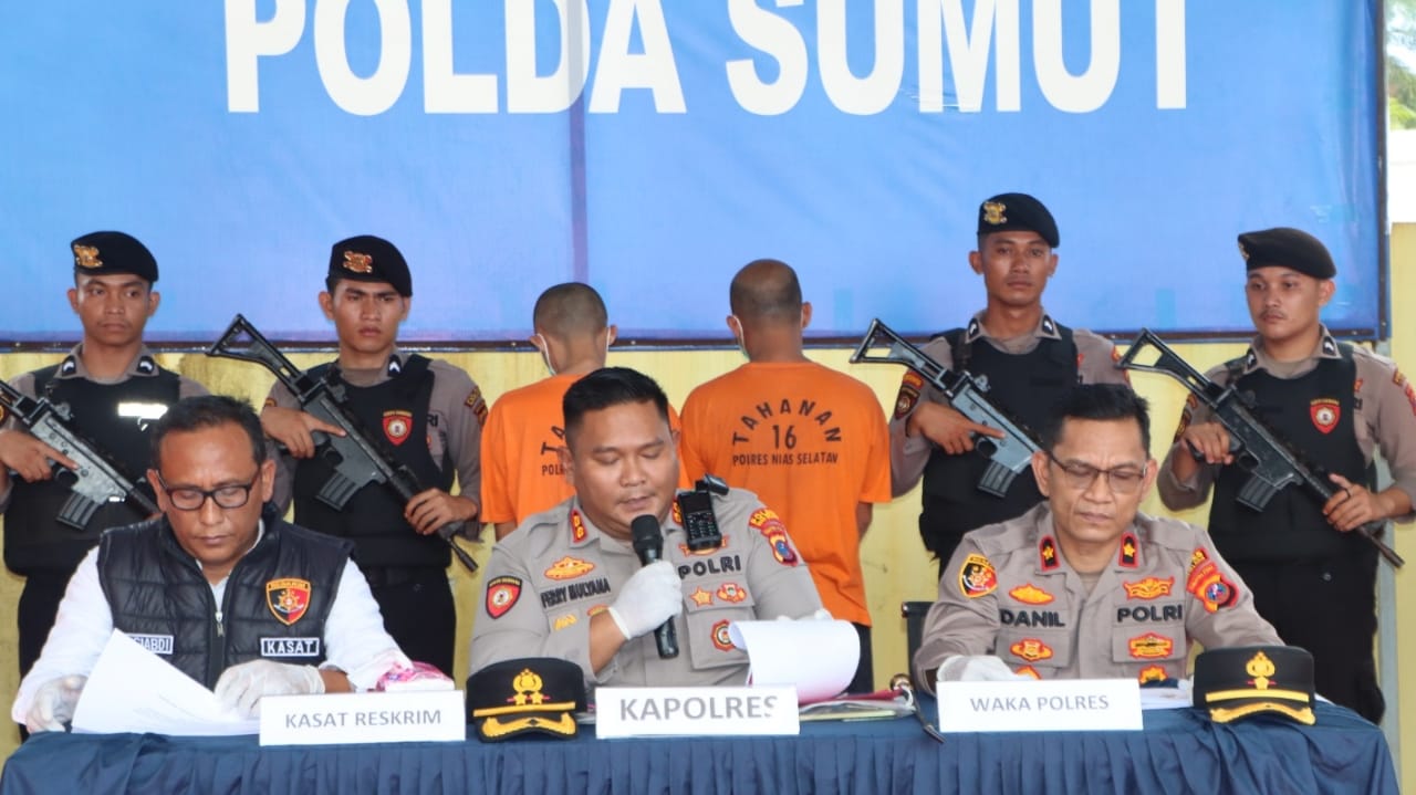 Polres Nias Selatan Ungkap Kasus Pencurian Mesin Mobil Ambulans Dinas Kesehatan