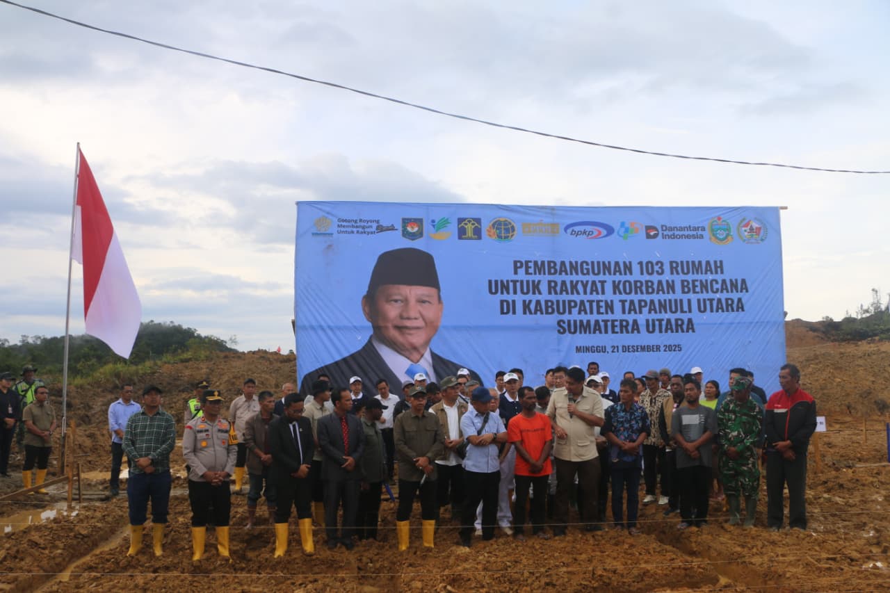 Dua Menteri Turun Langsung Groundbreaking 103 Hunian Tetap bagi Korban Bencana Hidrometeorologi Tapanuli Utara