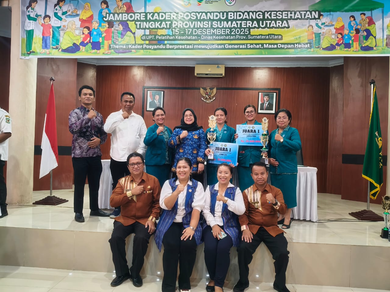 TP PKK ‎Tapanuli Utara Raih Dua Juara Pertama pada Jambore Kader Posyandu Provinsi Sumatera Utara 2025