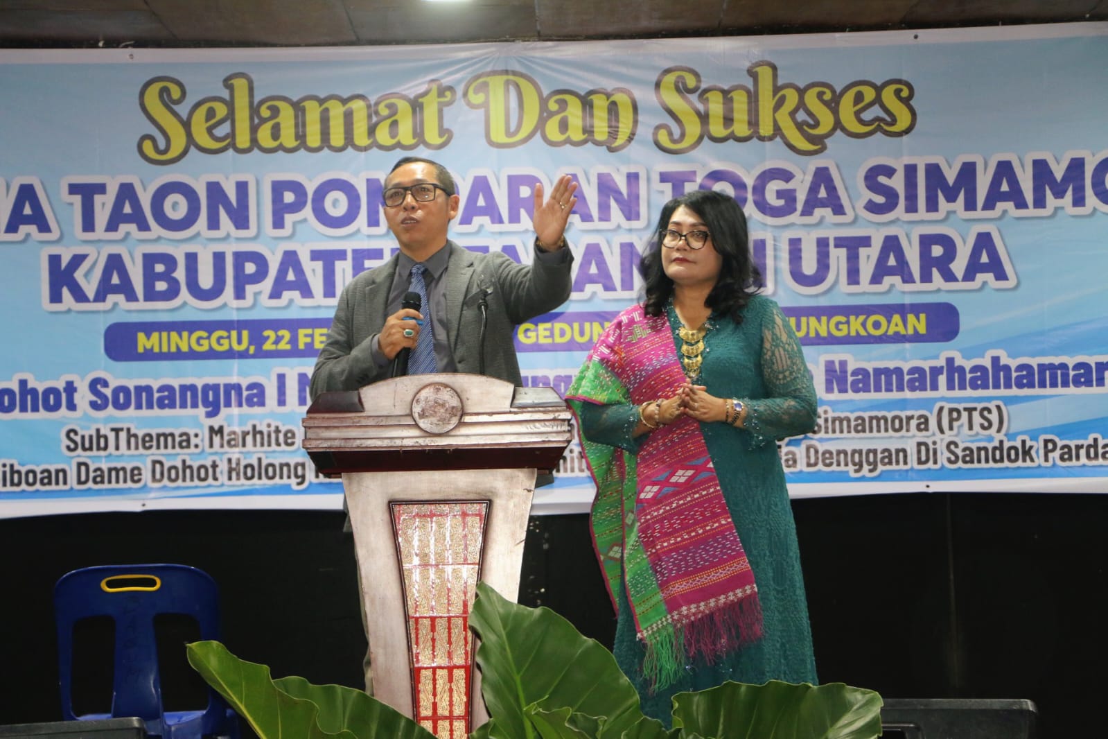 Hadiri Pesta Bona Taon PTS, Bupati Tapanuli Utara Harapkan Sinergitas Seluruh Elemen