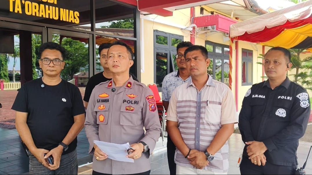 Polres Nias Tahan Dua Tersangka Kasus Pemerasan di Kantor DPRD Kota Gunungsitoli