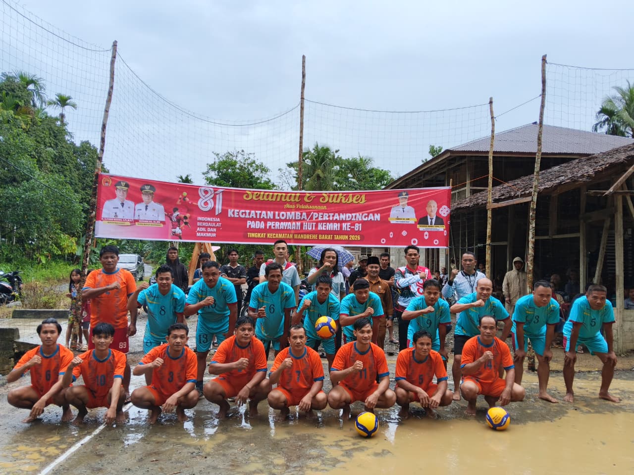 DPD Pedang Keadilan Perjuangan Dukung Turnamen Bola Voli Putra HUT RI ke-81 di Mandrehe Barat