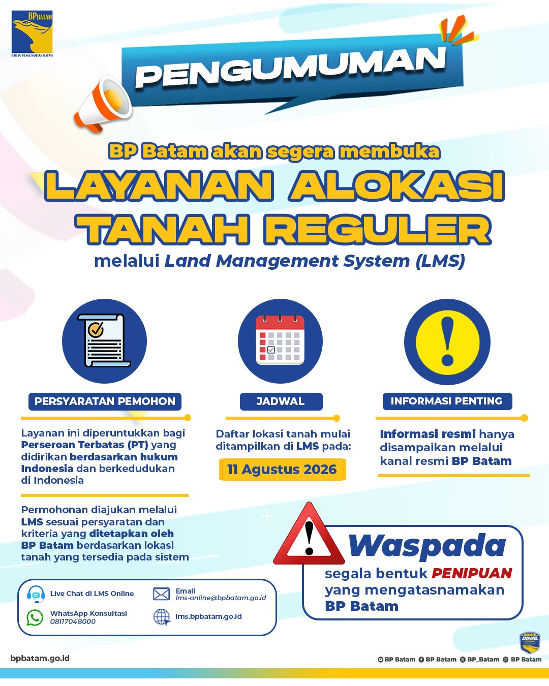BP Batam Siapkan Layanan Alokasi Tanah Digital, Daftar Lokasi Mulai Tersedia 11 Agustus 2026