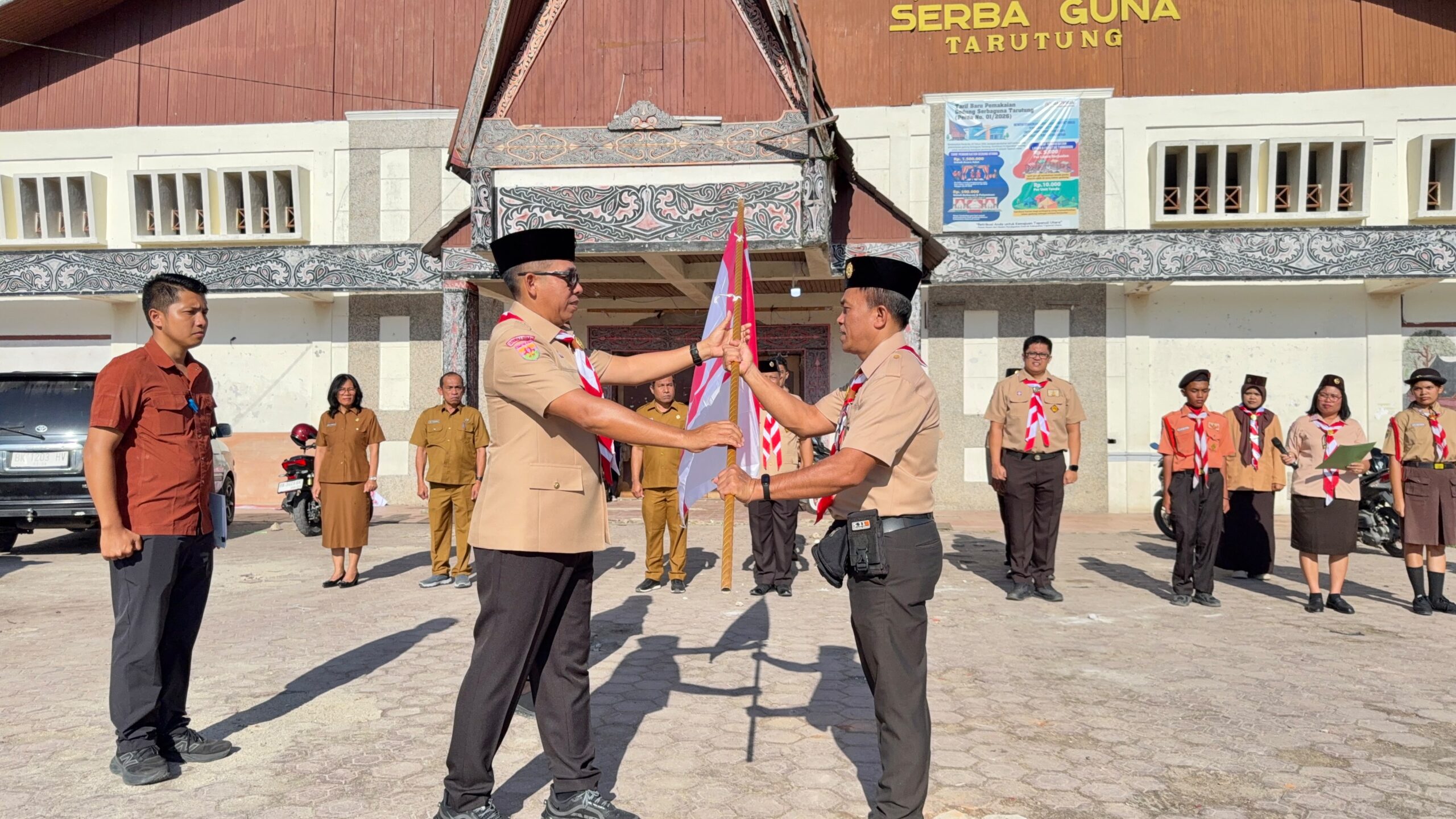 ‎Bupati Tapanuli Utara Lepas Kontingen Pramuka Menuju Jambore Daerah Sumatera Utara 2026
