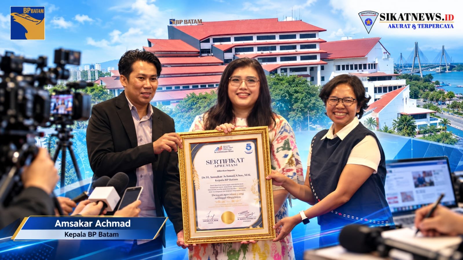 AMSI Kepri Apresiasi Amsakar, BP Batam: Media Mitra Komunikasi Pembangunan