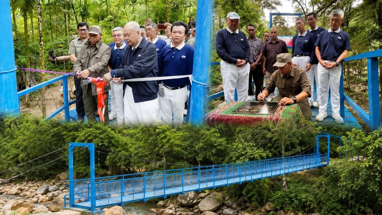 Jembatan Cinta Kasih Aek Poring Resmi Dibuka, Akses Warga Siantar Naipospos Kembali Terhubung