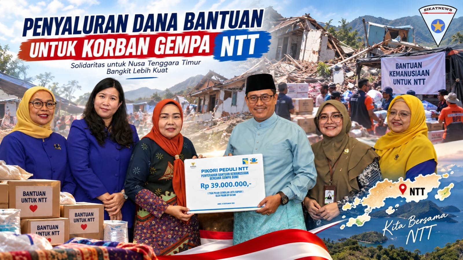 PIKORI BP Batam Salurkan Donasi untuk Korban Gempa NTT