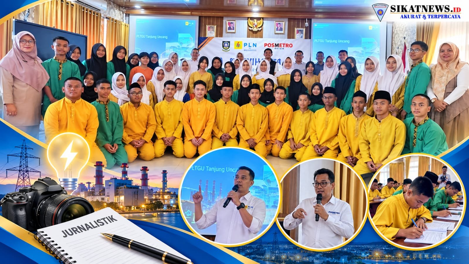 PLN Batam dan Posmetro Batam Latih 42 Siswa SMKN 7 Batam Menulis Berita
