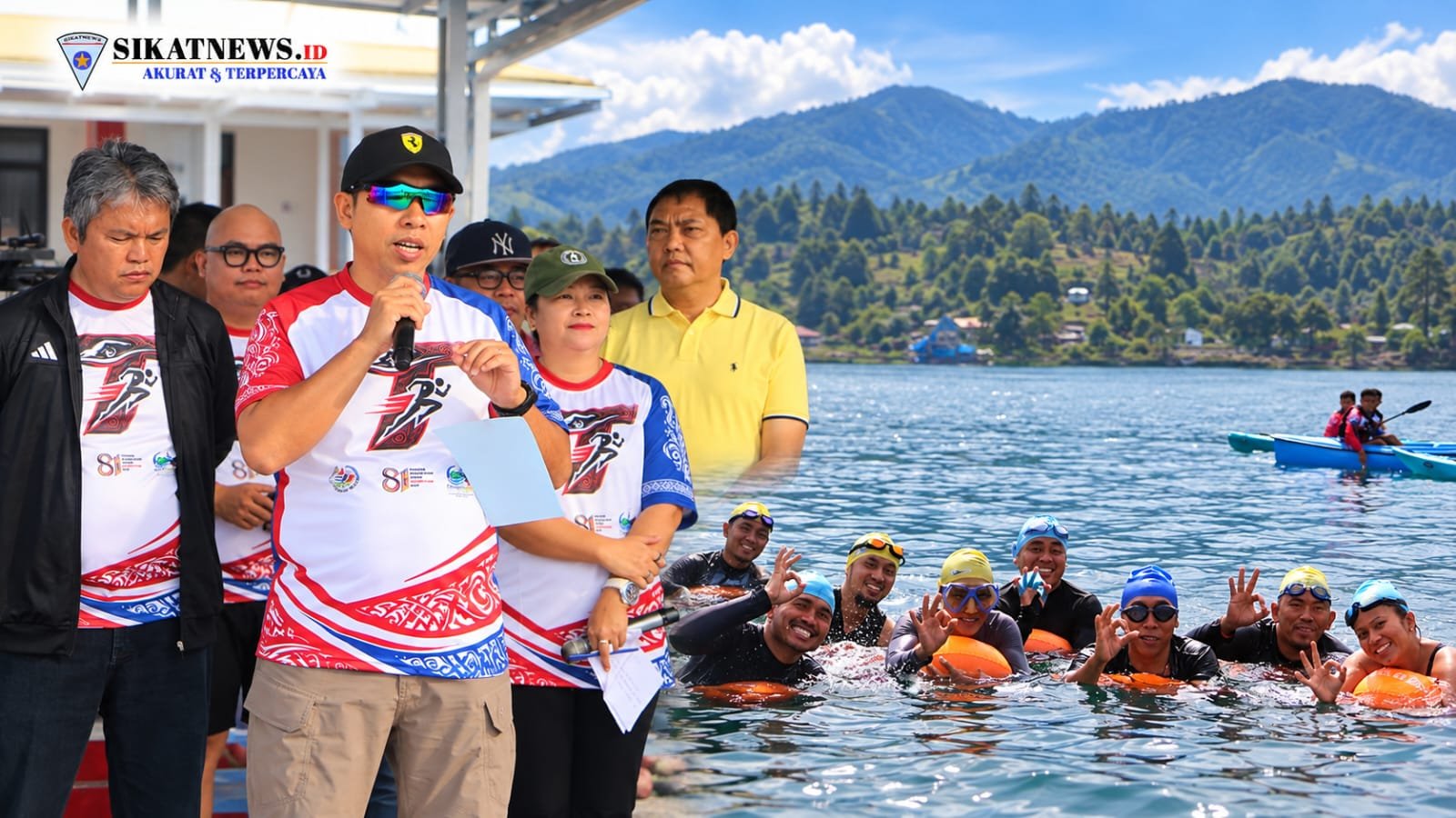 Bupati Taput Berenang 1,2 Km di Danau Toba, Buka Tapanuli Highlands Festival 2026