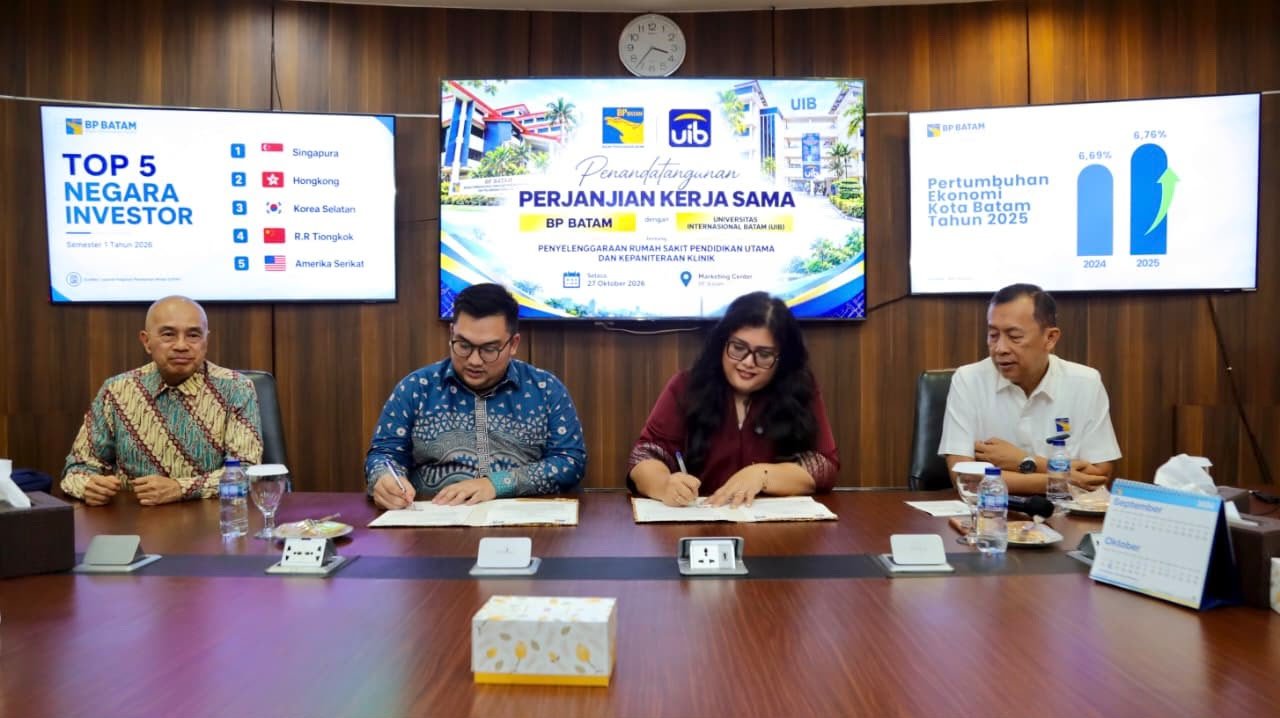 RSBP Batam Dipersiapkan Jadi Rumah Sakit Pendidikan Utama, BP Batam dan UIB Teken Kerja Sama